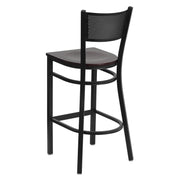 Black Grid Stool-Mah Seat