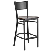 Black Grid Stool-Wal Seat