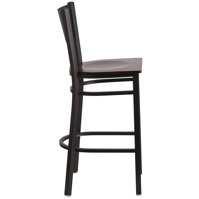 Black Grid Stool-Wal Seat