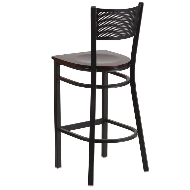Black Grid Stool-Wal Seat