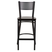 Black Grid Stool-Wal Seat