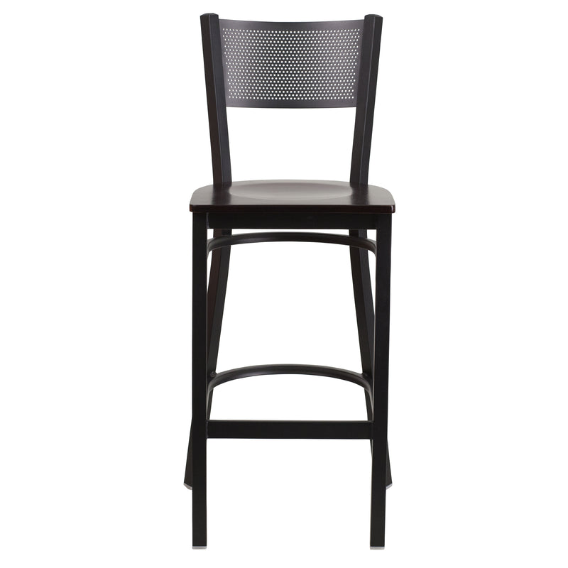 Black Grid Stool-Wal Seat