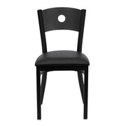 Black Circle Chair-Black Seat
