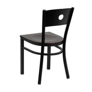 Black Circle Chair-Mah Seat