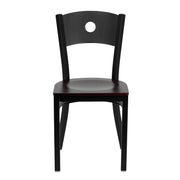 Black Circle Chair-Mah Seat