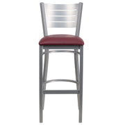 Silver Slat Stool-Burg Seat