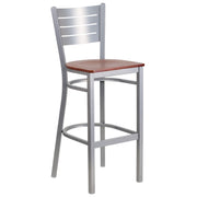 Silver Slat Stool-Chy Seat