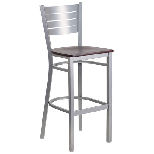 Silver Slat Stool-Mah Seat