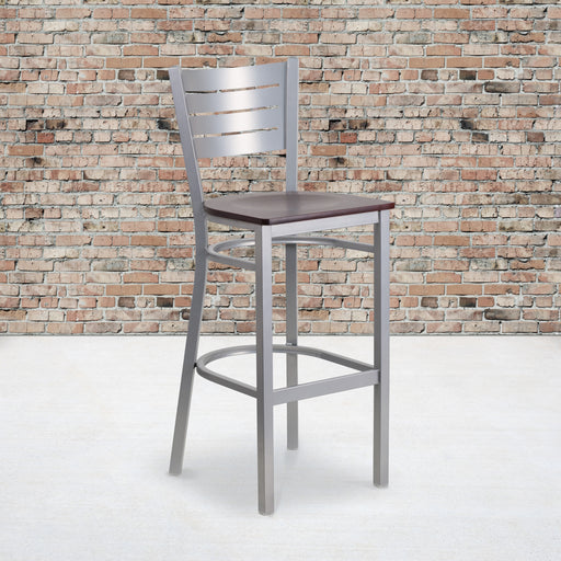 Silver Slat Stool-Mah Seat