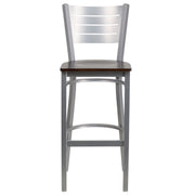 Silver Slat Stool-Wal Seat