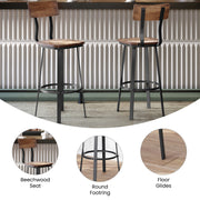 Ant Copper/Gray Metal Barstool