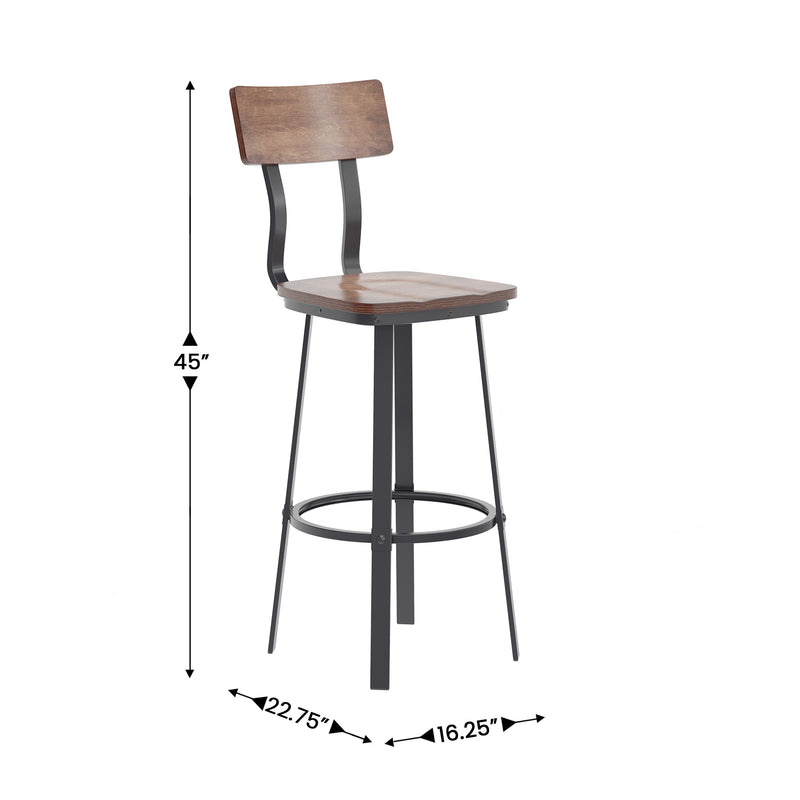 Ant Copper/Gray Metal Barstool
