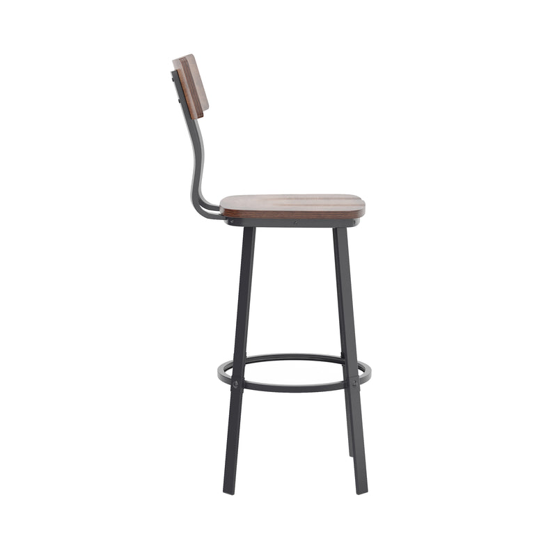 Ant Copper/Gray Metal Barstool