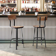 Ant Copper/Gray Metal Barstool