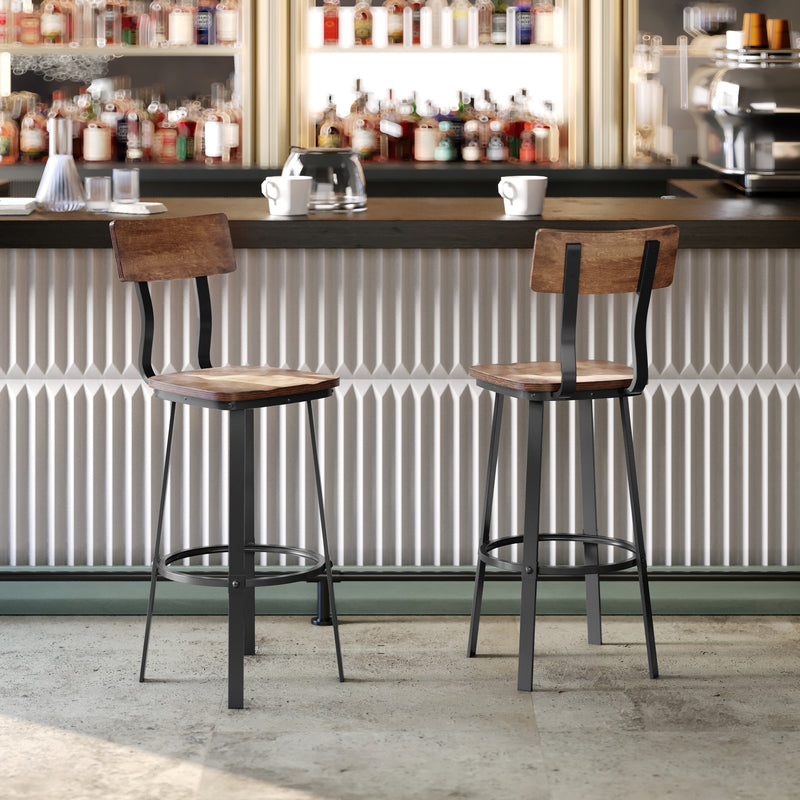 Ant Copper/Gray Metal Barstool