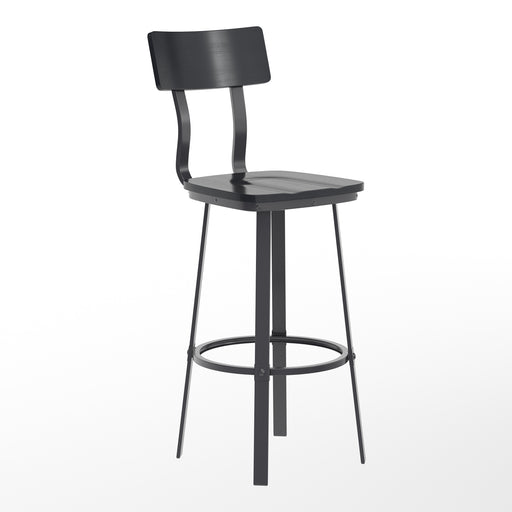 Black Metal Barstool