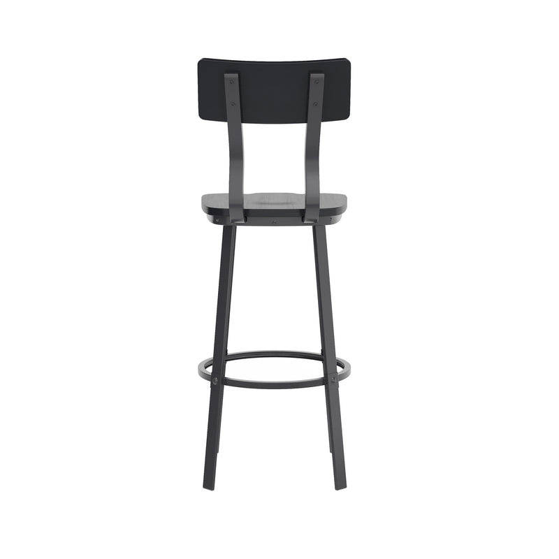 Black Metal Barstool