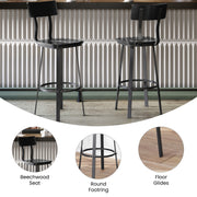 Black Metal Barstool