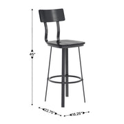 Black Metal Barstool