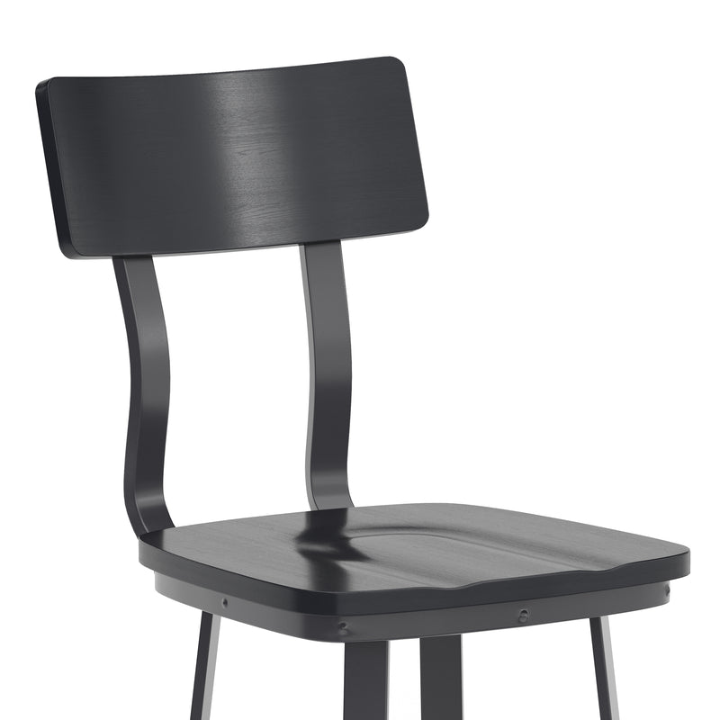 Black Metal Barstool