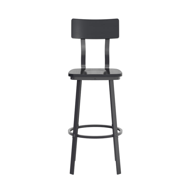Black Metal Barstool