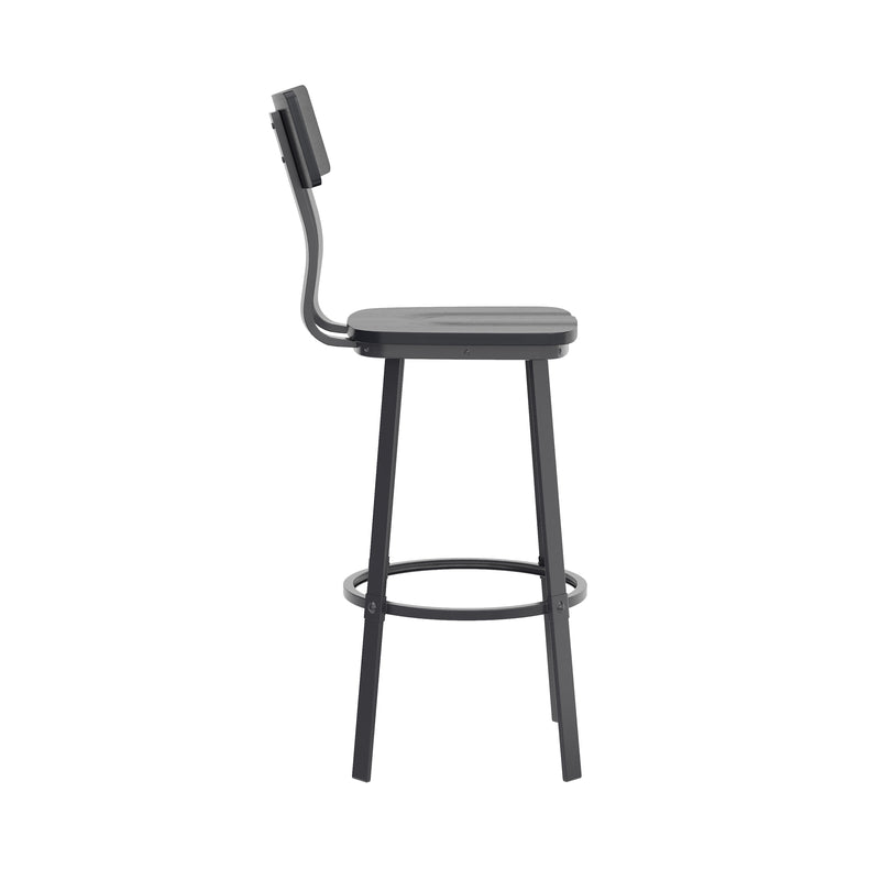 Black Metal Barstool