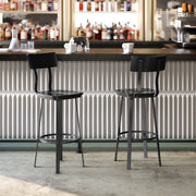 Black Metal Barstool