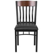 Bk/Nat Vert Chair-Black Seat