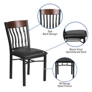 Bk/Nat Vert Chair-Black Seat