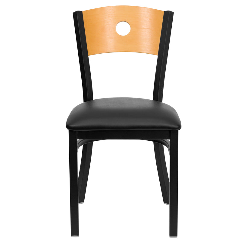Bk/Nat Circle Chair-Black Seat