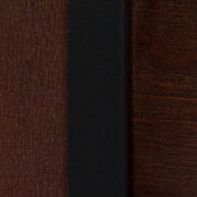 Bk/Wal Slat Stool-Wood Seat