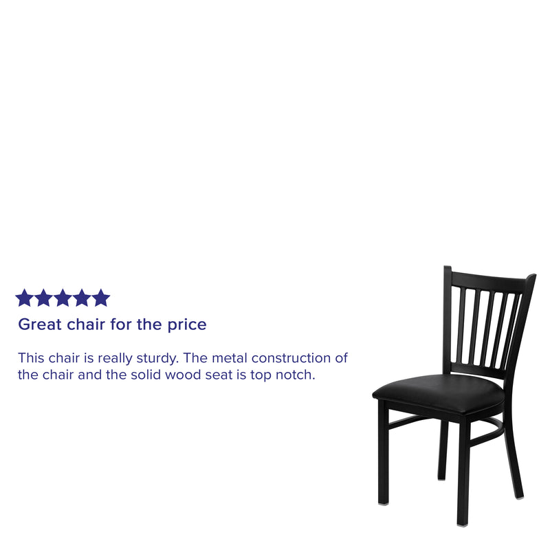 Black Vert Chair-Black Seat
