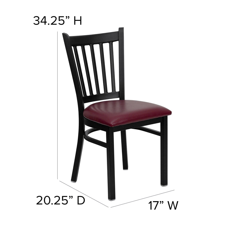 Black Vert Chair-Burg Seat