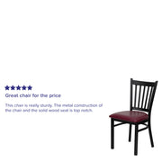 Black Vert Chair-Burg Seat