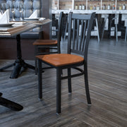 Black Vert Chair-Cherry Seat