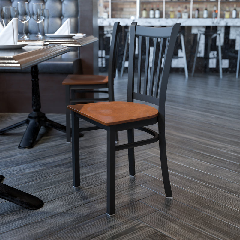 Black Vert Chair-Cherry Seat