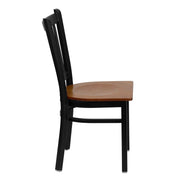 Black Vert Chair-Cherry Seat