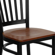 Black Vert Chair-Cherry Seat