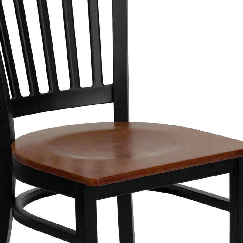 Black Vert Chair-Cherry Seat