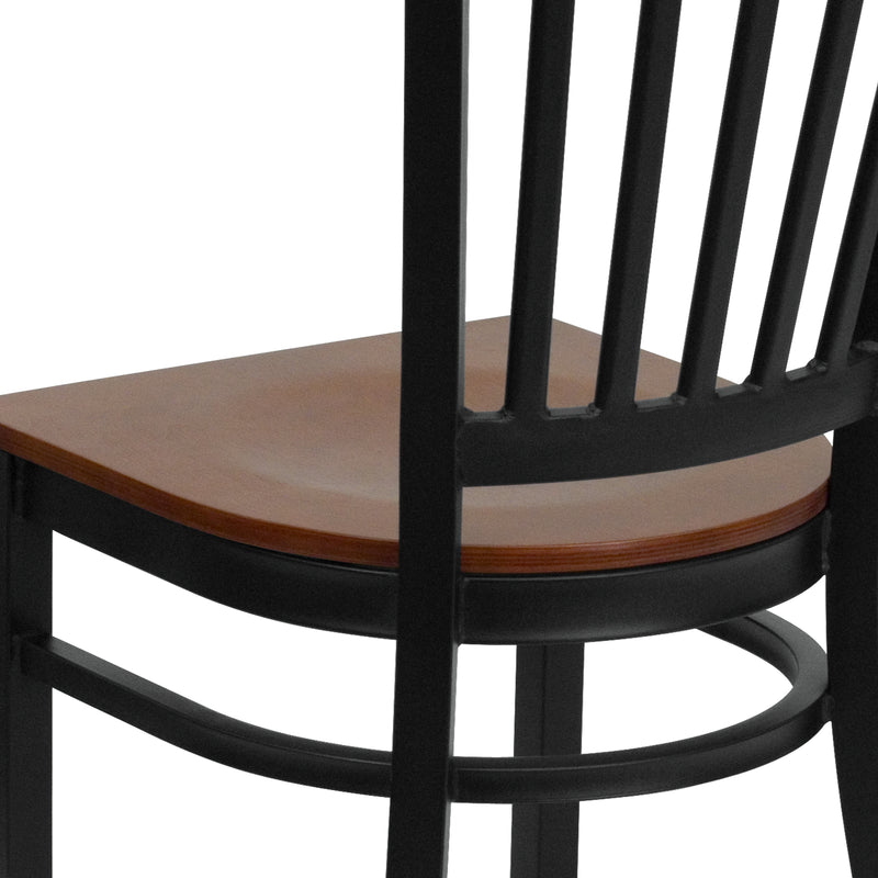 Black Vert Chair-Cherry Seat