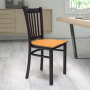 Black Vert Chair-Nat Seat