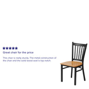Black Vert Chair-Nat Seat