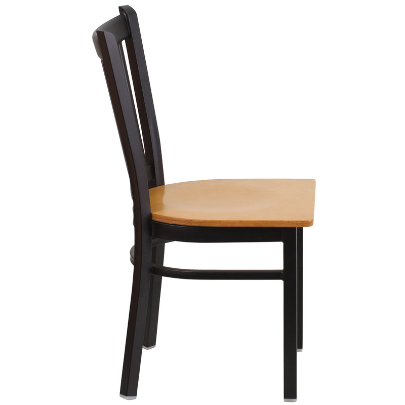 Black Vert Chair-Nat Seat