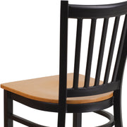 Black Vert Chair-Nat Seat