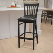 Black Vert Stool-Black Seat