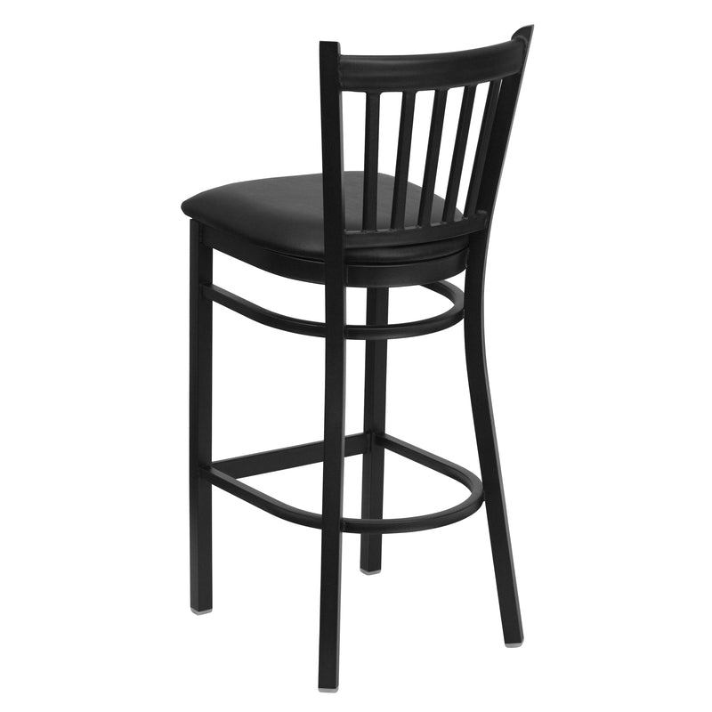 Black Vert Stool-Black Seat