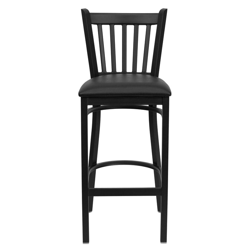 Black Vert Stool-Black Seat