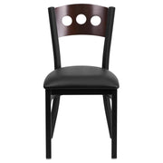 Bk/Wal 3 Circ Chair-Black Seat
