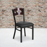 Bk/Wal 3 Circ Chair-Black Seat