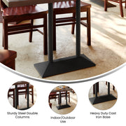 27x15 Black Double Table Base